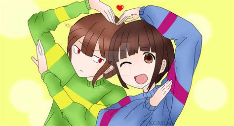 Chara And Frisk S2 By Kgmlen By Kgmlen On Deviantart