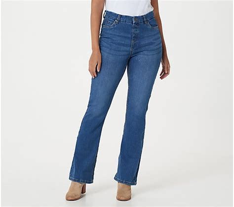 Denim And Co Easy Stretch Denim Tall Pull On Bootcut Jeans