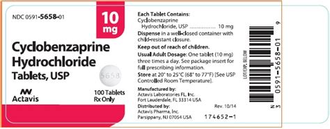Cyclobenzaprine Hcl Tb 10mg 100 Real Value Rx