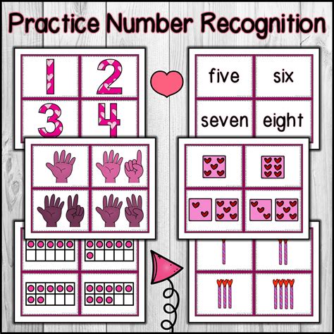 Valentines Day Themed Subitizing Cards To 10 Number Sense Practice