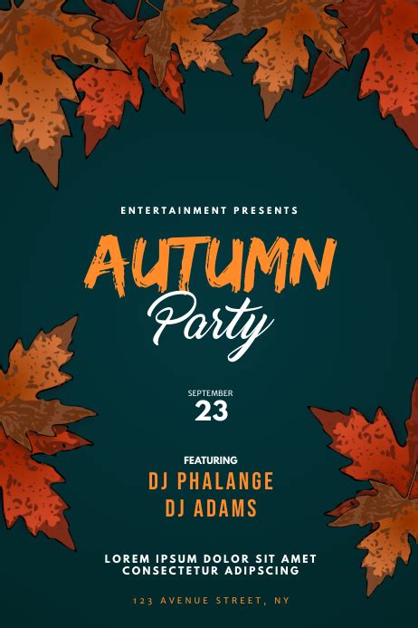 Copy Of Autumn Fall Party Flyer Template Postermywall