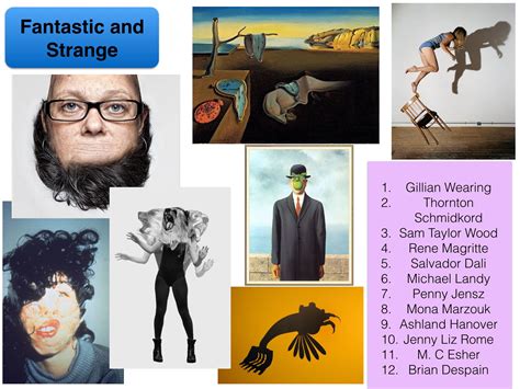 Artist Inspiration Fantastic And Strange Aqa Fine Art Exam