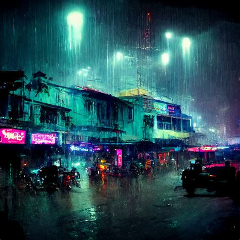 Rainy Nights In Phnom Penh City