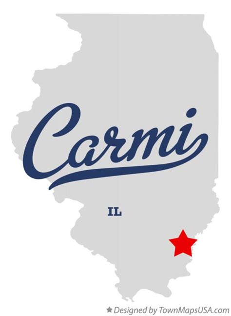 Map Of Carmi Il Illinois