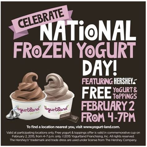 Yogurtland To Celebrate National Frozen Yogurt Day On February 2 2015