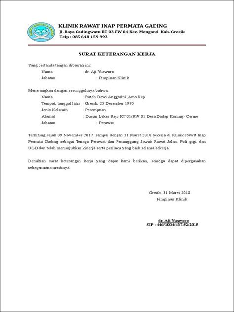 Yuk Cek Referensi Contoh Surat Keterangan Sakit Dari Dokter Klinik My