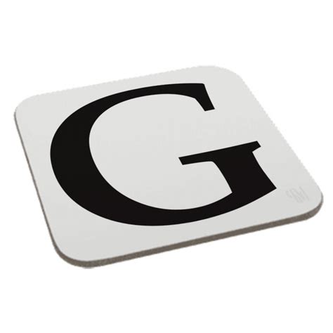 English Alphabet Letter G Coaster