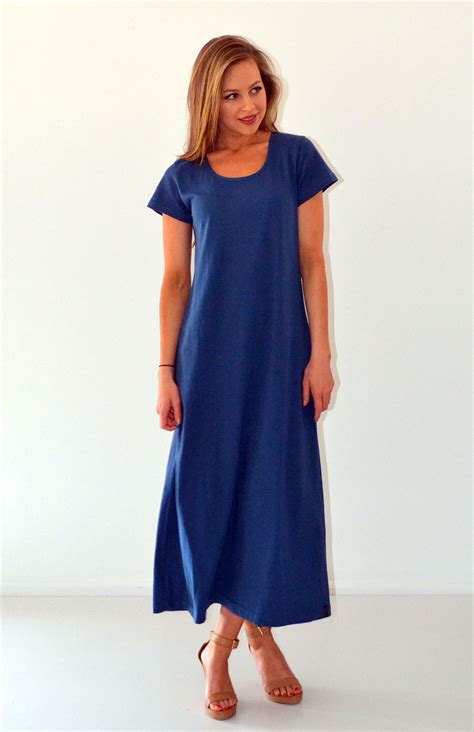 Organic Cotton T Shirt Dress Womens Denim Blue Organic Cotton Short