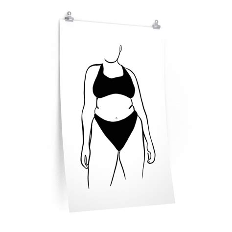 Curvy Woman Wall Art Premium Printed Poster Body Positivity Etsy