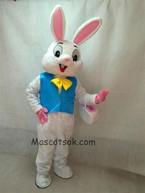 Easter Bunny Mascot Costume Bugs Rabbit Hare Adult Fancy Dress Cartoon