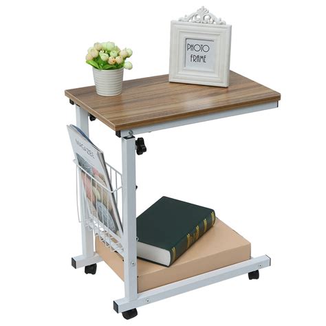 Get organized with this diy project. BLUKIDS Sofa Side Table with Wheels Couch Table That Slide ...