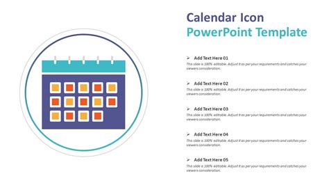 Calendar Icon Powerpoint Template Ppt Templates