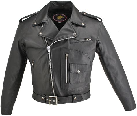 The leather motorcycle jacket is classic and fashionable, and it will look great both on and off your motorcycle. Men's D Pocket Horsehide Motorcycle Jacket