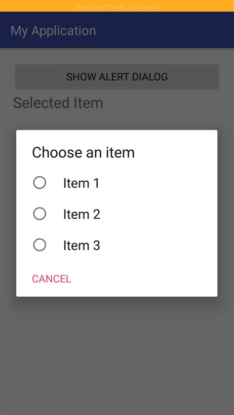 How To Create A Singlechoice Alertdialog In Android Kotlin