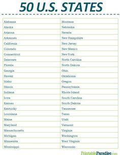 50 states and christmas reading comprehension passages and questions by List of States in Alphabetical Order | Geography | U.s ...