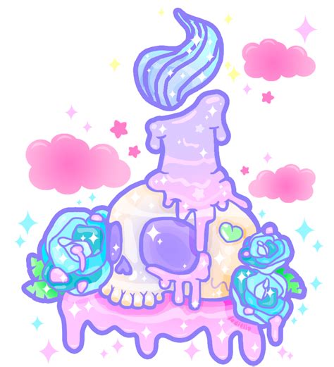 Melty Candle Sparkle Pastel Goth Art Kawaii Art Kawaii Tattoo