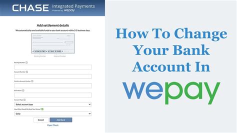 Maybe you would like to learn more about one of these? How To Change Your Bank Account In WePay - YouTube