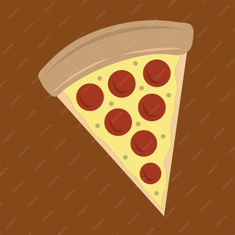 Premium Vector Pepperoni Pizza Slice Illustration