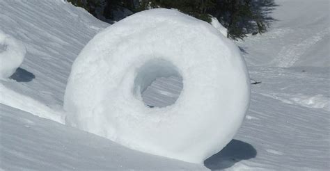 There Is A Large Snow Tube In The Snow