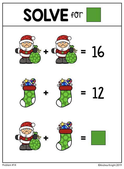 Christmas Themed Math Lessons Problem Solving Christmas Math