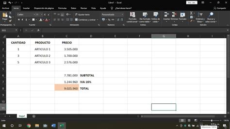 Cómo calcular el total y subtotal del IVA en Excel paso a paso Magazine