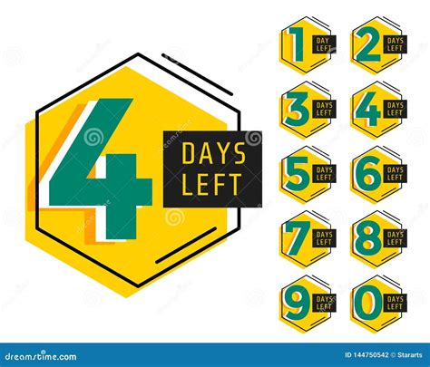 Modern Number Of Days Left Countdown Banner Stock Vector Illustration