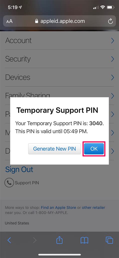 How To Generate An Apple Support Pin