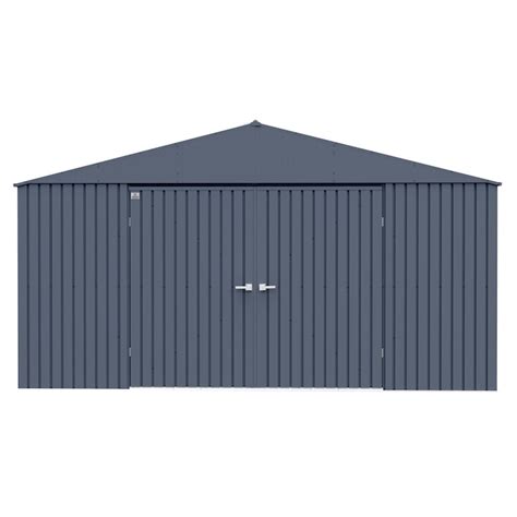 Arrow 14 Ft X 14 Ft Elite Galvanized Steel Storage Shed In The Metal
