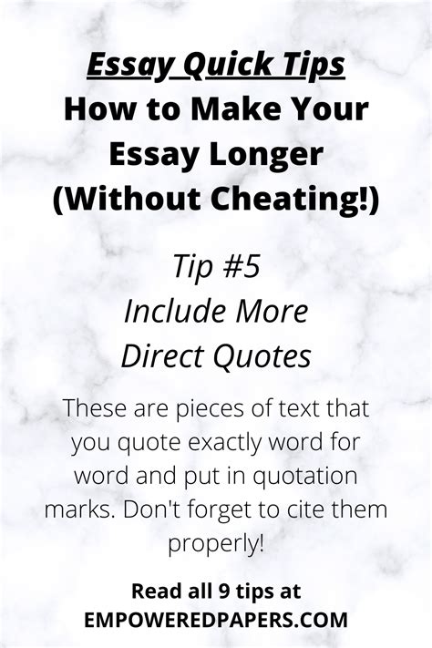 You ask yourself how to make an essay look longer? These nine tips will make your essay longer AND more ...