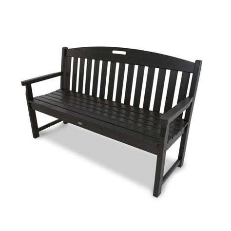 Trex Outdoor Furniture Yacht Club 595 In W X 36 In L Charcoal Black