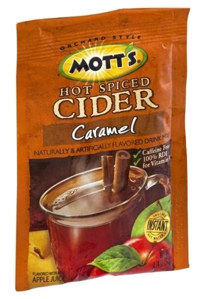 Mott S Hot Spiced Cider Caramel Flavored Drink Mix 0 74 Oz Shipt