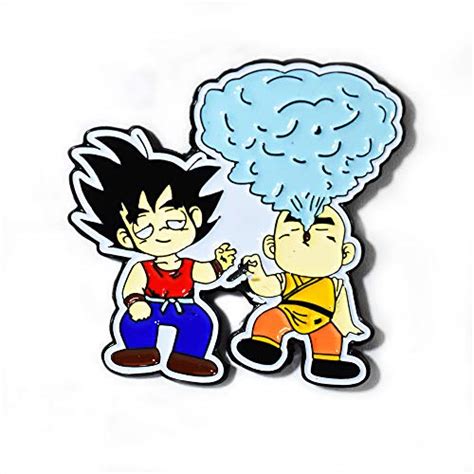 Goku And Krillin Smokin Dragon Ball Stoner Art Pendant Lapel Hat Pin