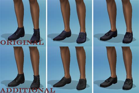 Mod The Sims Blackwhite Recolors On Various Maxis Shoes