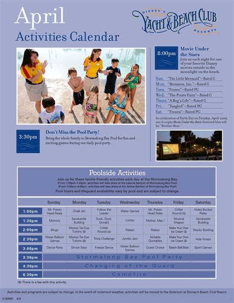 Yacht And Beach Club Resort Recreation Activity Guide April 2014 1