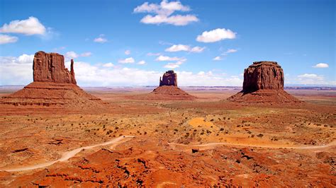 Deserts Red Sand Rock Desert Road Monument Valley Navajo Tribal Park