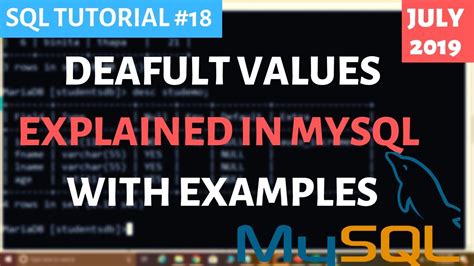 Sql> update books_master set isbn=null; MySQL Default Constraint #18: What is DEFAULT in MySQL and ...