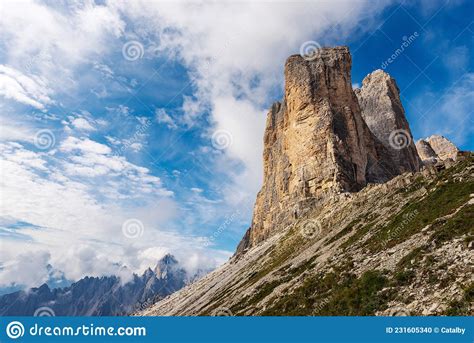 Mountain Peaks Of Cadini Di Misurina And Tre Cime Di Lavaredo Sesto