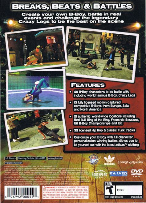 B Boy Sony Playstation 2 Game