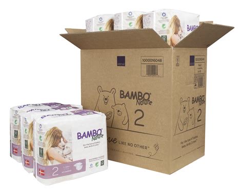 Bambo Nature Premium Baby Diapers Size 2 180 Count 6 Packs Of 30