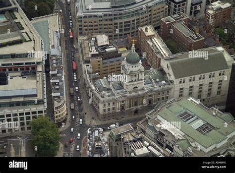 Aerial View Of The Old Bailey In London Which Is Also Known As The