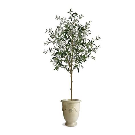 This impressive faux potted olive tree, is realistic. Pin on Home decor - floral