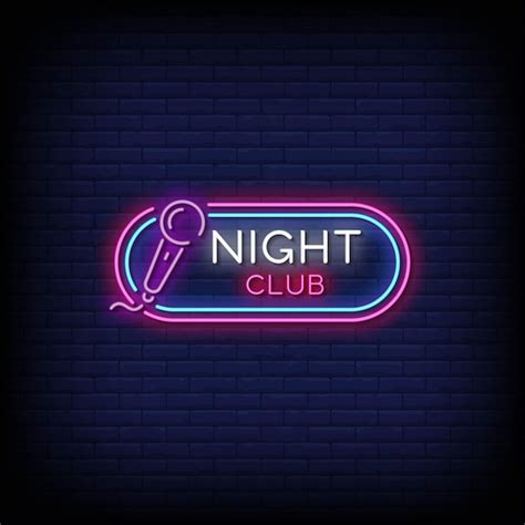 Premium Vector Night Club Logo Neon Signs Style Text