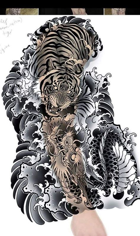 Pin by Hailamnguyen on hình xăm hổ Tattoo japanese style Tiger tattoo sleeve Dragon sleeve