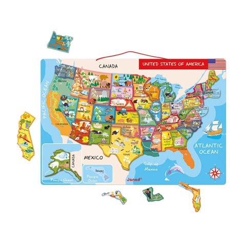 Magnetic Usa Map Map Puzzle Usa Map Map