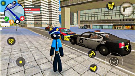 Us Police Stickman Rope Hero Vegas Gangster Crime Game Youtube