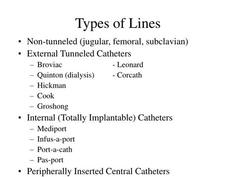 Ppt Central Lines A Primer Powerpoint Presentation Id494640