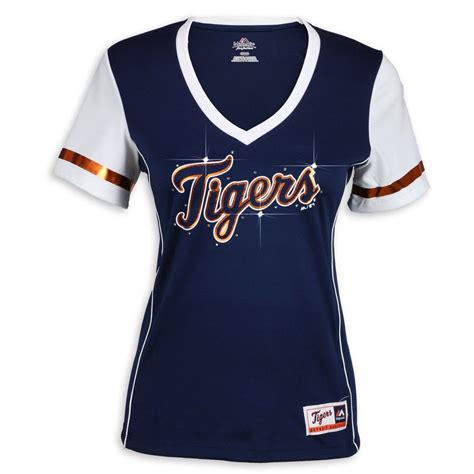 3999 Detroit Tigers Ladies Curveball Babe Jersey T Shirt Tiger Lady Athletic Women T Shirt
