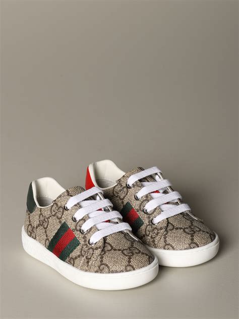 Gucci Ace Sneakers With Web Bands And Gg Supreme Print Shoes Gucci