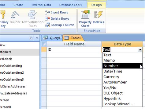 Ms Access Data Types Inputbasic