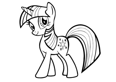 Print free coloring pages activities for kids. My Little Pony Unicorn colouring image